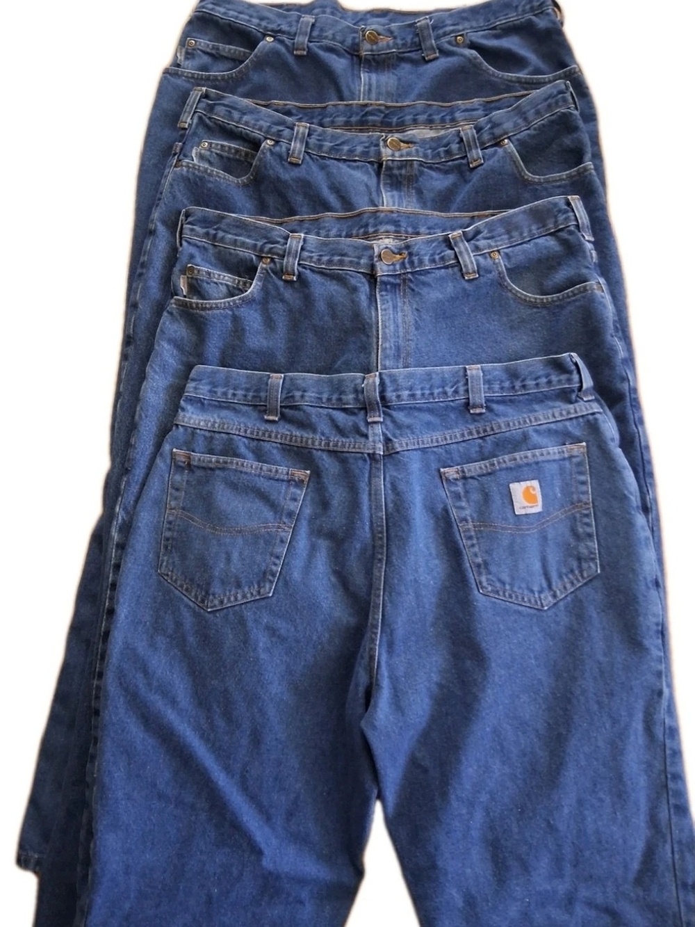 Carhartt Men's Jeans Lot Of 4, Sz 38/32, Med Wash, Relaxed Fit Work Wear
